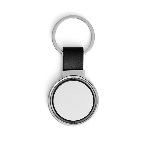 ALBRIGHT. Llavero de metal y PU apto para personalización mediante doming