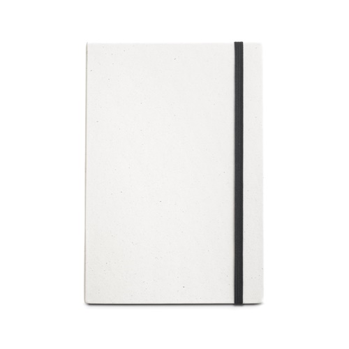 MILKY. Libreta A5 con tapa rígida en papel 100 % reciclado