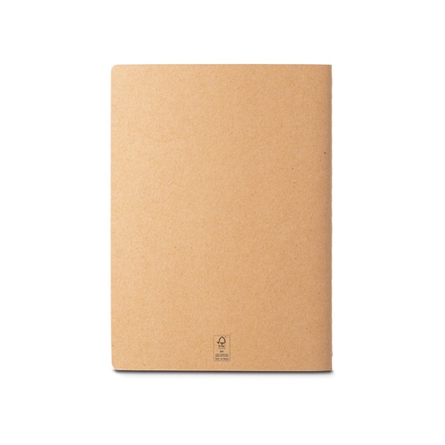 natural ALCOTT A4. Bloc de notas A4 con tapa de cartón (250 g/m²) y páginas lisas
