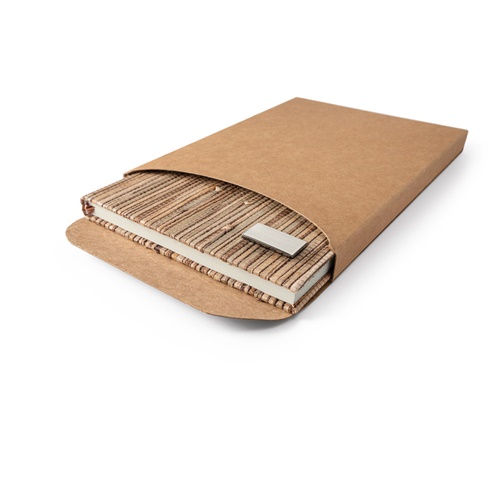 natural NERUDA. Libreta A5 con tapa dura en fibra de paja natural