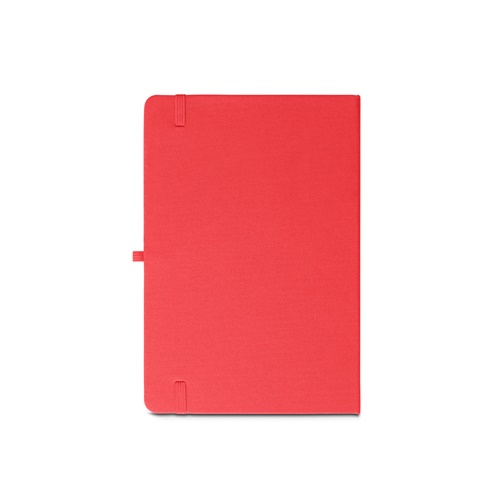 red ANNE. Cuaderno A5 en poliéster reciclado (100% rPET) con páginas a rayas