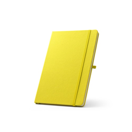 ANNE. Cuaderno A5 en poliéster reciclado (100% rPET) con páginas a rayas