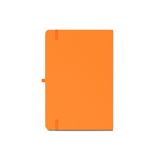 orange ANNE. Cuaderno A5 en poliéster reciclado (100% rPET) con páginas a rayas
