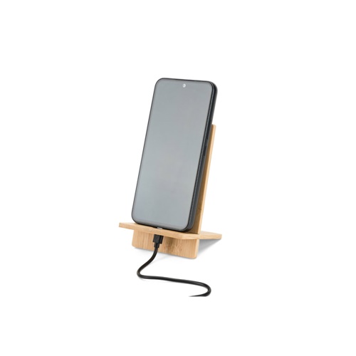 GALEN. Soporte para móvil de bambú, desmontable en dos partes