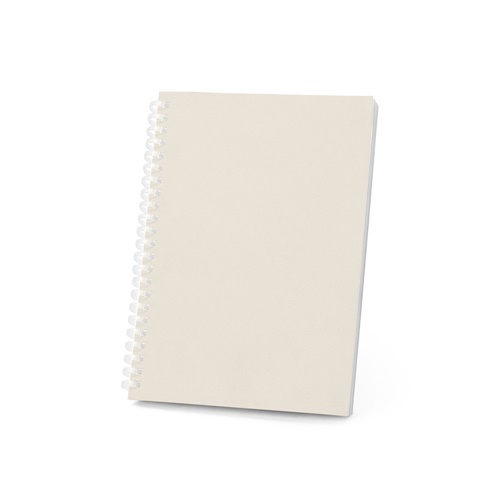 SCHILLER. Bloc de notas A5 con tapa flexible, fabricado con papel 100% reciclado