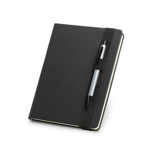 SHAKESPEARE. Bloc de notas A5 en PU con hojas lisas de color marfil