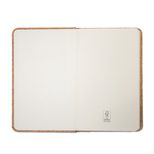 natural HAWKINS. Libreta de bolsillo de corcho con páginas lisas, en material certificado FSC™ y otros materiales controlados