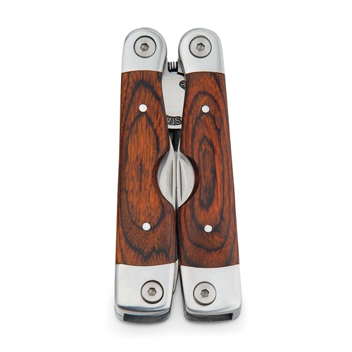 MAGNUM. Alicates plegables con herramientas multifunción en acero inoxidable y madera