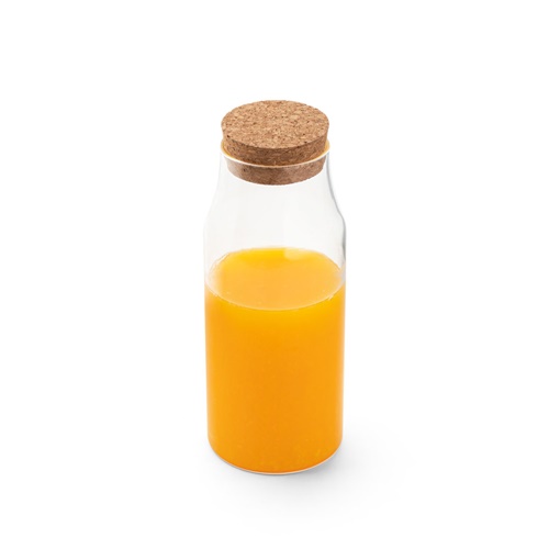 natural JASMIN 1000. Botella de vidrio borosilicato con tapón de corcho de 1 L