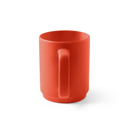 red MIGHTY. Taza de cerámica con cuerpo cilíndrico 330 mL