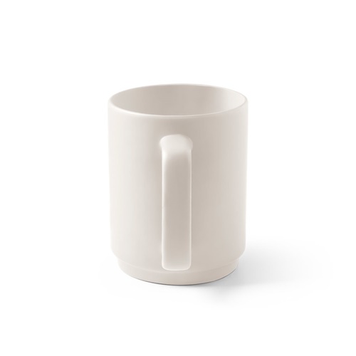 blanco pastel MIGHTY. Taza de cerámica con cuerpo cilíndrico 330 mL