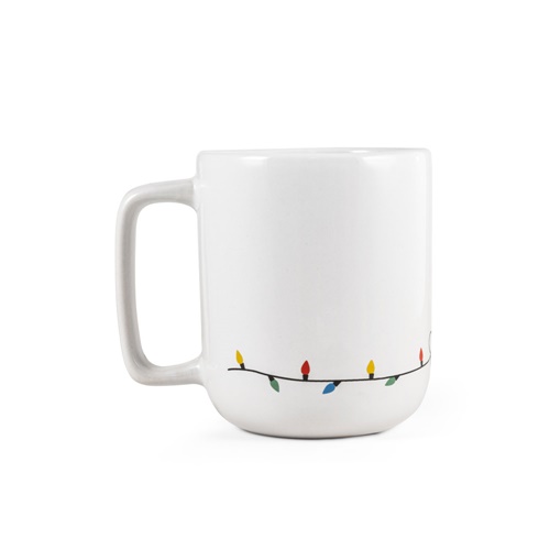 white REINDEER. Taza con estampado navideño 330 mL