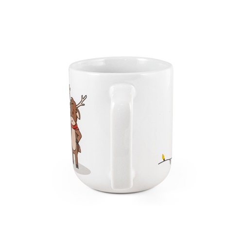 white REINDEER. Taza con estampado navideño 330 mL