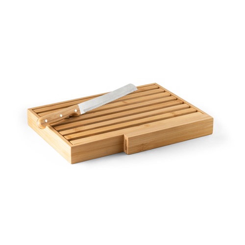 natural PASSARD. Tabla de pan en bambú con cuchillo de acero inoxidable