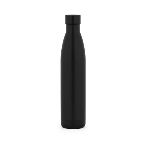 negro RE-BUFFON XL II. Botella de acero inoxidable de doble pared (90% reciclado) 1L