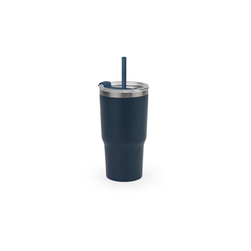 JOYNER M. Vaso de viaje compacto de acero inoxidable (91 % reciclado) con aislamiento al vacío de doble pared y acabado mate de 600 ml
