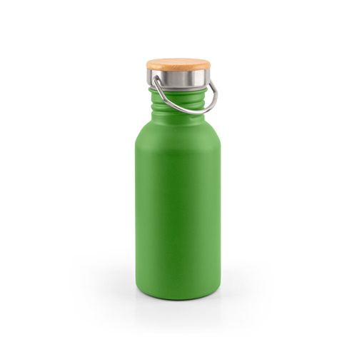 verde EWING. Botella de acero inoxidable de pared simple (90% reciclada)