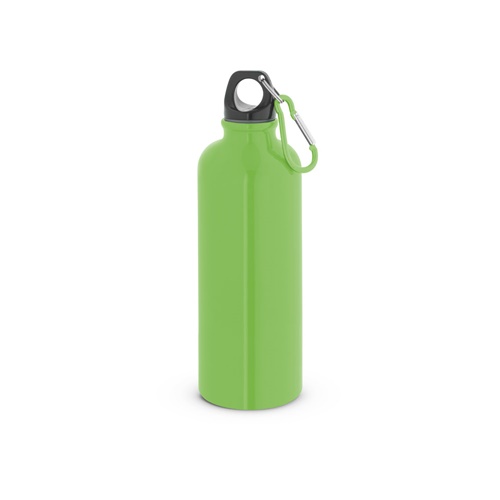 KELCE. Botella de acero inoxidable de pared simple con mosquetón de 550 ml