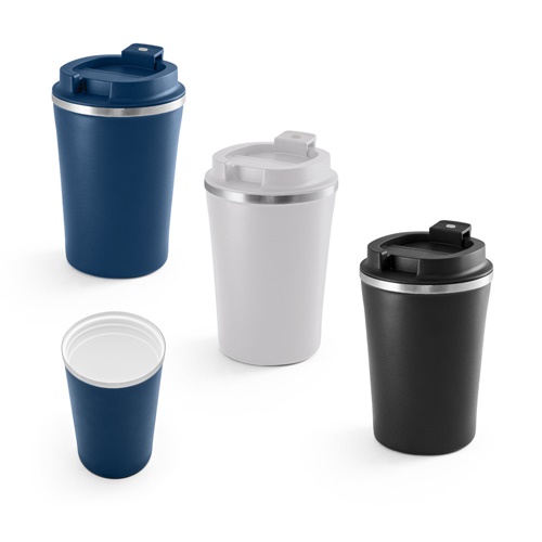 PHELPS CERAMIC. TAZA DE VIAJE DE ACERO INOXIDABLE CON ACABADO INTERIOR DE CERÁMICA DE 470 ML