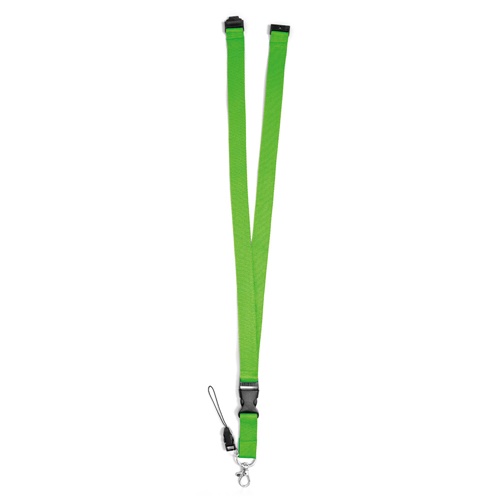 verde claro MURRAY. Lanyard de poliéster con mosquetón metálico