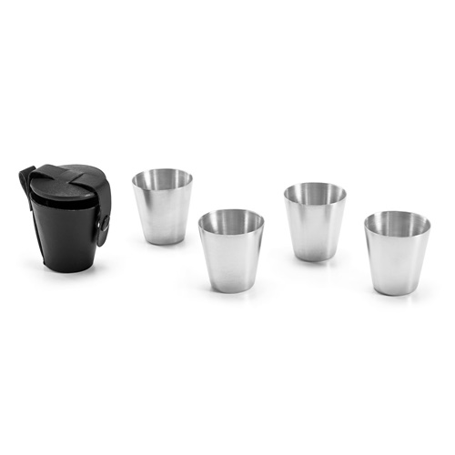 cromado HIMALAYAS. Juego de 4 vasos de 25 mL