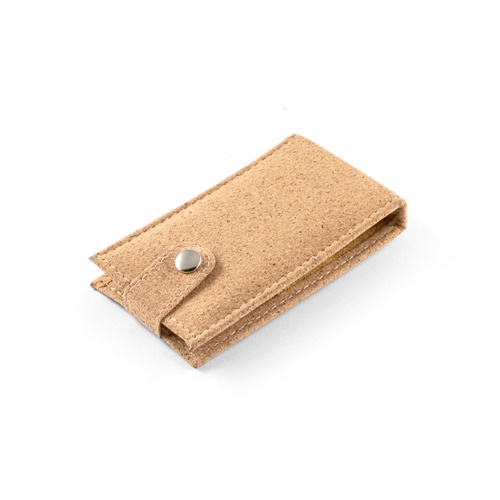 natural ZENA. Conjunto de manicura em aço inoxidável numa bolsa de cortiça