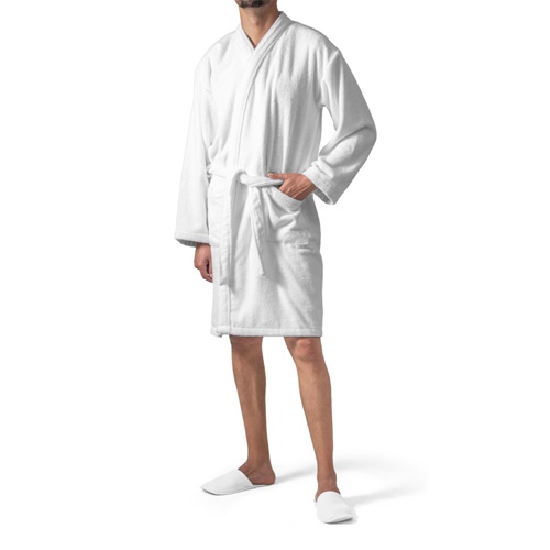 white RUFFALO. AlAlbornoz (350 g/m²) confeccionado en algodón (82%) y algodón reciclado (18%)