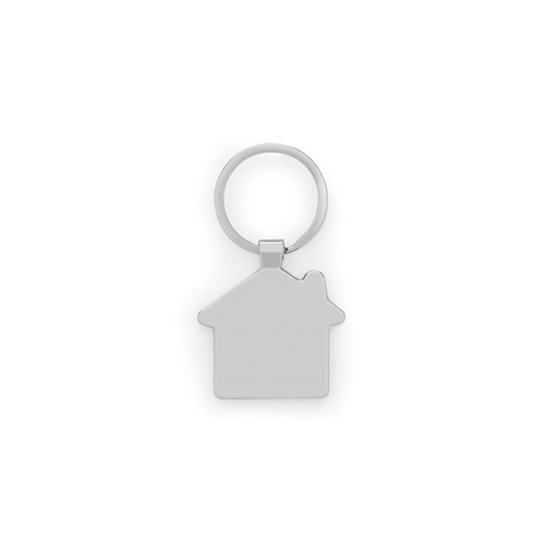 GASTON HOUSE. Llavero de hierro con forma de casa, de zinc y bambú