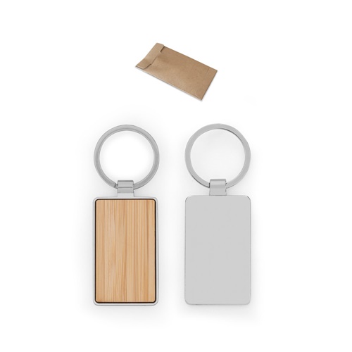 GASTON RECTANGULAR. LLAVERO RECTANGULAR DE HIERRO DE ZINC Y BAMBÚ