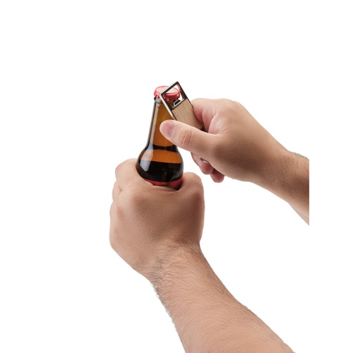 SYLVESTER. Llavero rectangular de hierro con descapsulador