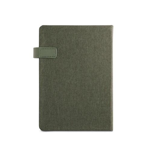 verde oscuro ANDRESEN A5. Agenda en poliéster reciclado (100% rPET)