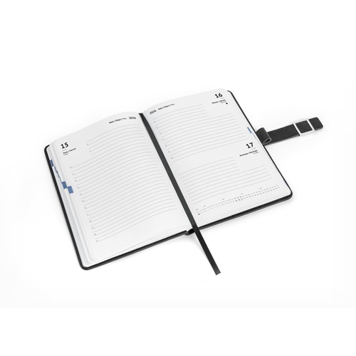 black MUSSET A5. Agenda A5 en PU (58% reciclado)