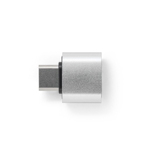 cromado satinado MINSKY. Set de 2 adaptadores USB-A / USB-C de aluminio