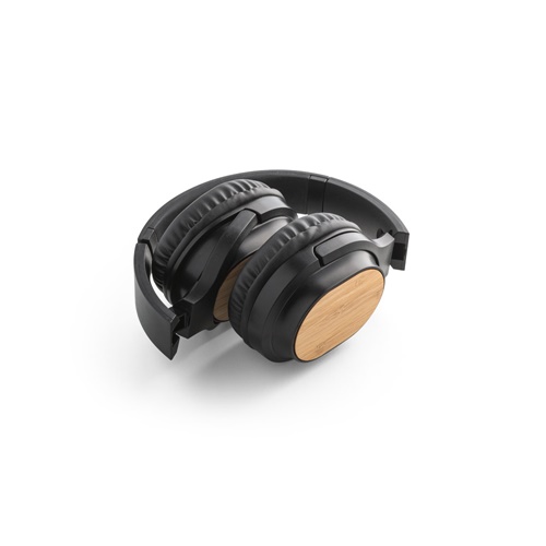 black GOULD. Auriculares inalámbricos plegables con 5h de autonomía, fabricado en bambú y ABS