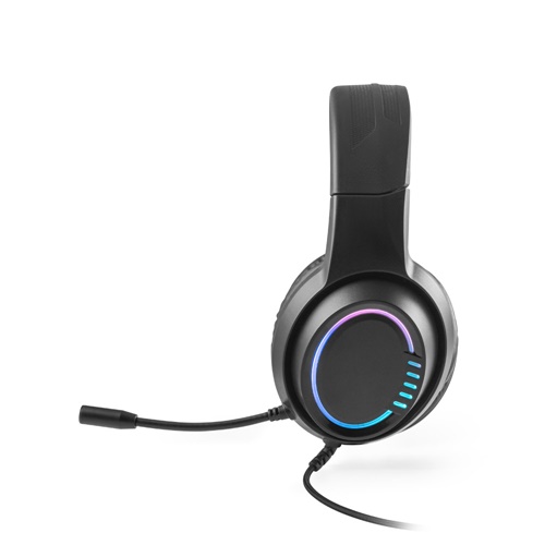 black Thorne Headset RGB. Auriculares ABS con cable de 2m, micrófono y luces LED RGB