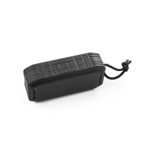 black SHEERAN. Altavoz portátil de 10W con IPX7 y 9h de autonomía, fabricado en 100% rABS