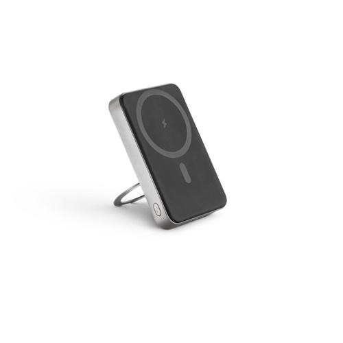 WARSHEL 10. Batería externa magnética de 10 000 mAh con cargador inalámbrico ultrarrápido de 15 W en ABS reciclado (100 % rABS) y soporte