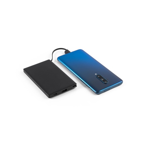 black WIGNER. Power bank 4\'000 mAh en ABS reciclado (100% rABS)