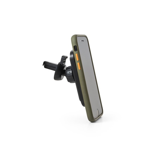 black KOCH. Soporte para smartphone para coche con cargador magnético inalámbrico de 15 W en ABS reciclado (100% rABS)