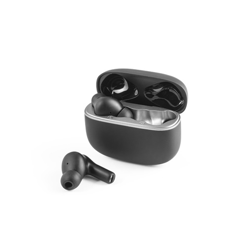black CAUBY. Auriculares inalámbricos con ANC y 7 horas de autonomía en ABS reciclado (100% rABS)