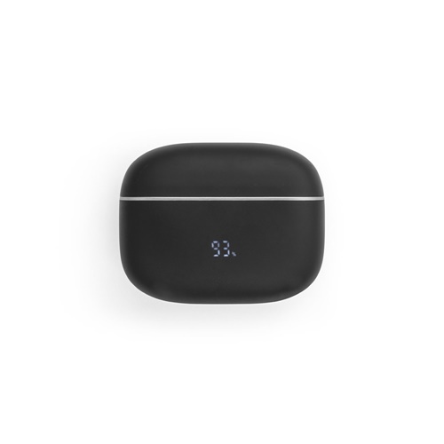 black CAUBY. Auriculares inalámbricos con ANC y 7 horas de autonomía en ABS reciclado (100% rABS)