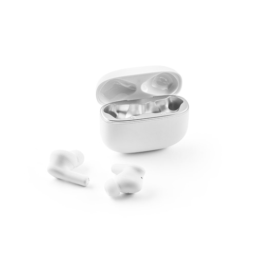 white CAUBY. Auriculares inalámbricos con ANC y 7 horas de autonomía en ABS reciclado (100% rABS)