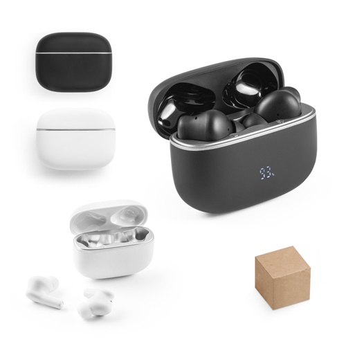 CAUBY. AURICULARES INALÁMBRICOS CON ANC Y 10 HORAS DE AUTONOMÍA EN ABS RECICLADO (100% RABS)