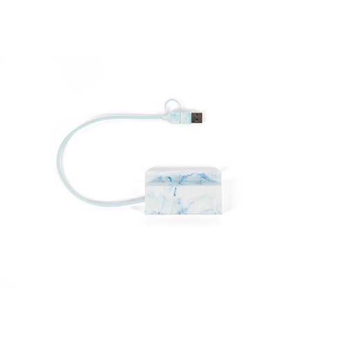 BERNERS HUB. Buje de ABS reciclado con entradas y salidas principales