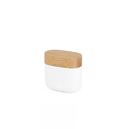 white COBAIN. Auriculares inalámbricos con 5h de autonomía en ABS reciclado (100% rABS) y bambú