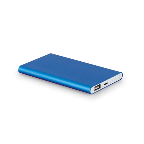 MARCET. Power bank slim 4'000 mAh, fabricado en ABS reciclado (70 % rABS) y aluminio reciclado (30 % rAL)