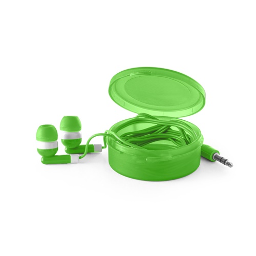 verde claro GERMAIN. Auriculares con cable ABS de 1.2 metros