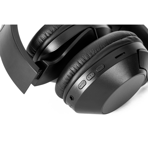 black HENDRIX. Auriculares inalámbricos plegables con 20h de autonomía en ABS reciclado (100% rABS)