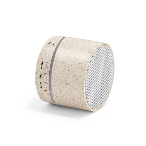 RE-LINEU. Altavoz portátil de 3 W con 4 h 30 min de autonomía en fibra de paja y ABS reciclado (100% rABS)