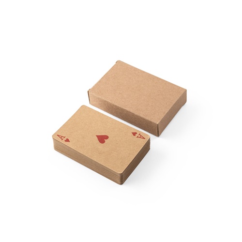 black FISCHER. Baraja de 54 cartas clásicas en papel kraft, con material certificado FSC™ y otros materiales controlados